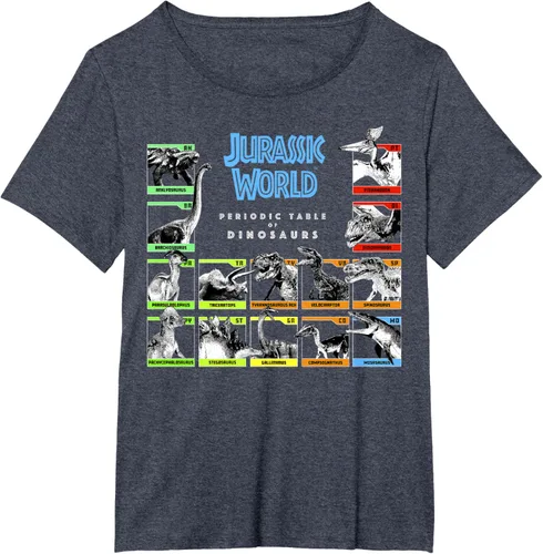 Vista 31 de Jurassic World Camiseta Periodic Table of Dinosaurs, Negro, S