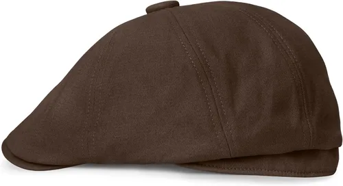 Vista 14 de Clakllie Gorra clásica de algodón con 8 paneles de Newsboy Gatsby, gorra plana de sarga vintage con diseño de peaky blinders, boina