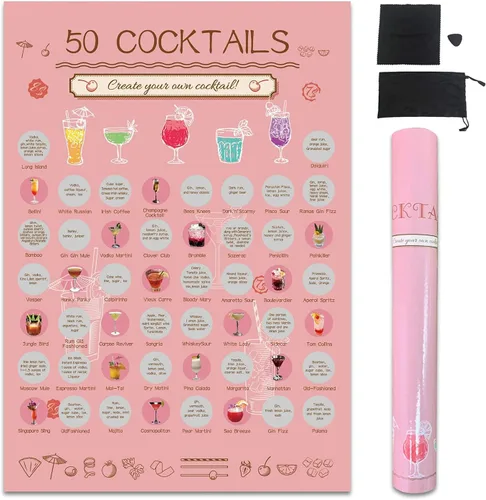 Vista 10 de NTZS Póster para rascar de 50 aventuras de fiesta - Lista de castigos de fiesta (41.9 cm x 59.4 cm) Regalo de Navidad y festival
