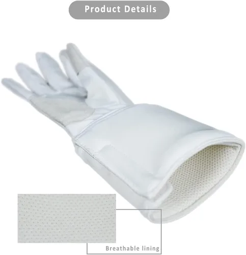 Vista 5 de Guante de esgrima, guantes de práctica antideslizantes lavables para lámina de espada y sable (mano derecha)