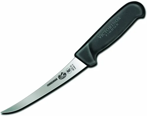 Vista 3 de Victorinox Victorinox Swiss Army Cutlery Fibrox Pro - Cuchillo curvo para deshuesar, hoja semirrígida, 5.5 libras, negro, deshuesado de 6 pulgadas