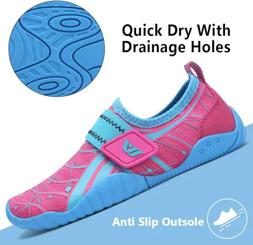 Vista 3 de CIOR Zapatos de agua ligeros para niños y niñas, tenis acuáticos para la playa (niños pequeñosniños grandes)