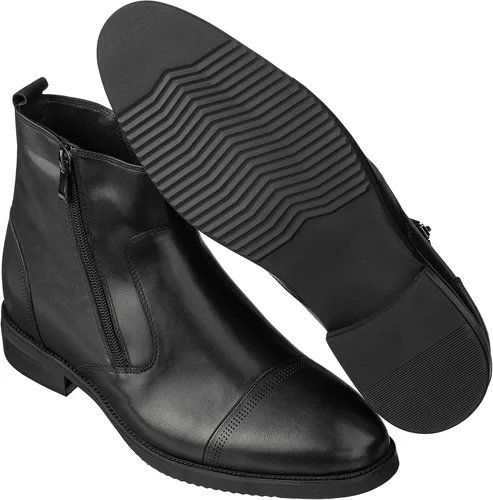 Vista 6 de CALTO Zapatos de elevación invisibles para hombre con aumento de altura Botas ligeras de cuero de primera calidad con cremallera 3.2 pulgadas más