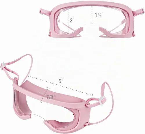 Vista 4 de i•ENVY Protector de pestañas con correas para las orejas, protección impermeable antivaho para extensión de pestañas, levantamiento, pestañas