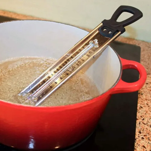 Vista 9 de Fahrenheit Celsius - Termómetro de doble escala para dulces de cocina, PVC transparente, resistente, duradero, de larga distancia, fácil de leer