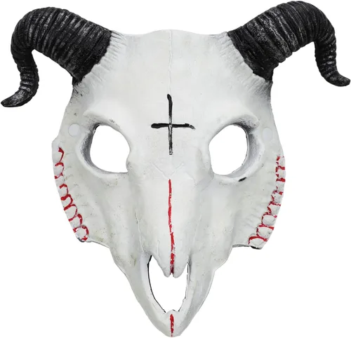 Vista 6 de Máscara de zorro de Halloween, disfraz de cosplay de media cara, animal peludo, fiesta, Navidad, ojo, gato, máscaras de Pascua