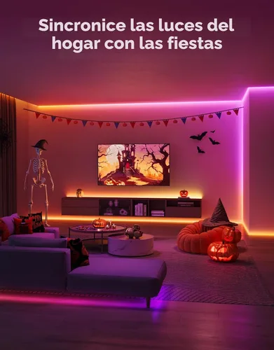 Vista 4 de Govee Tira de luces LED RGBIC de 16.4 pies, funciona con Alexa y Google