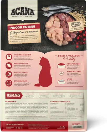 Vista 2 de ACANA Alimento seco para gatos de interior Entrada interior Pollo Pavo