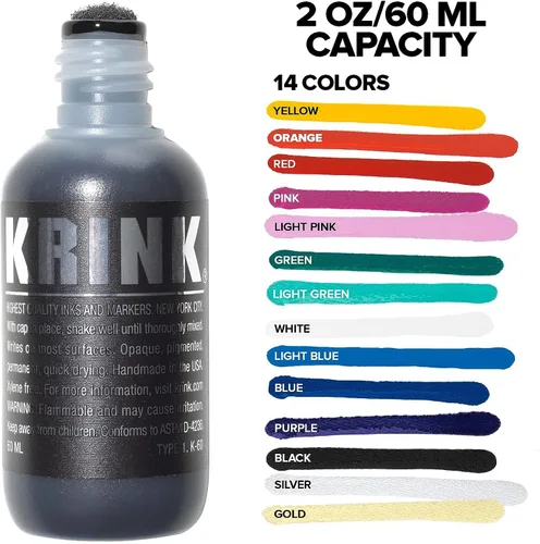 Vista 3 de Krink K-60 Marcador de pintura., Negro, 2 onza