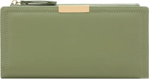 Vista 8 de Cartera BVEOGMRO para mujer de cuero con bloqueo RFID, gran bipliega con múltiples ranuras para tarjetas, con cierre, soporte para tarjetas