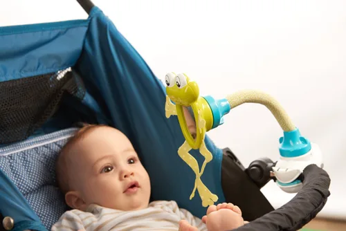 Vista 10 de FunFlex - Abrazadera en cualquier lugar Sistema de juego de juguetes para bebés flexible e intercambiable (juego de espejos de rana)