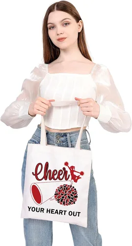 Vista 7 de BDPWSS Bolsa de mano de animadora para mujer, regalo de animadora para mamá, regalo para animar a tu corazón