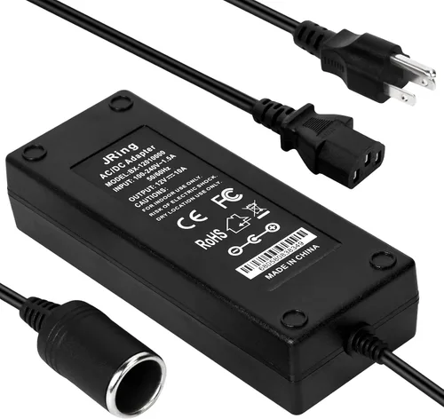 Vista 8 de Convertidor de CA a CC, 110-220V a 12V 96W 8A Adaptador de corriente de coche, adaptador de corriente para enchufe de encendedor de cigarrillos