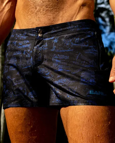 Vista 110 de Bang Men's Swimwear - Beach Shorts - Stretchy Quick-Dry All-Use Premium Swimsuit Trunk Square Cut