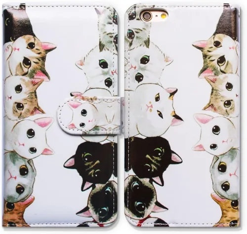 Vista 17 de Bcov - Funda para iPod Touch 7/iPod Touch 6, diseño de libélula colorida funda de piel con tapa y función atril para iPod Touch 7/6/5