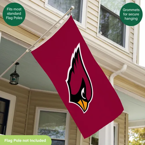 Vista 6 de Bandera de casa al aire libre duradera de 3 x 5 pies de los Arizona Cardinals de la NFL con ojales Bandera y cartel del equipo deportivo Bandera