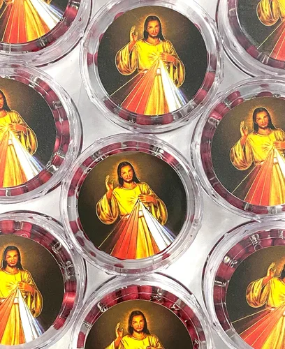 Vista 2 de Gigi's Classy Kids 12 piezas de la Divina Misericordia Bautizo Recuerdos Divina Misericordia Recuerdos Bautizo Divina Misericordia Recuerdos