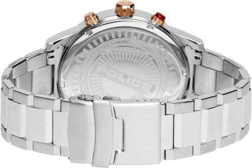 Vista 2 de Police Reloj de cuarzo para hombre con correa de acero inoxidable PL.15523JS02M, plata, pulsera, plateado, Pulsera