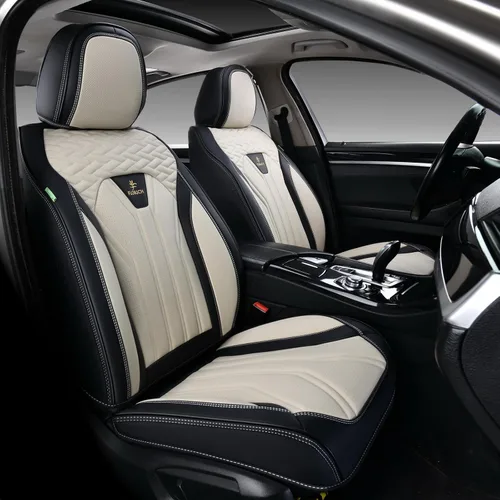 Vista 25 de FLORICH Fundas de asiento para automóviles, fundas de asiento impermeables, fundas de asiento de cuero para automóvil, paquete de 2, protector