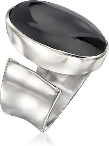 Vista 3 de Ross-Simons Anillo envolvente en plata de ley, Gema, Ónix