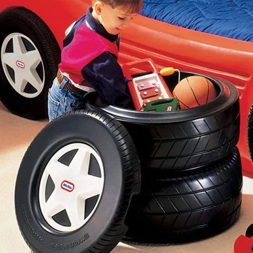 Vista 2 de Little Tikes, juguete de carrera clásico para arrastrar, Negro