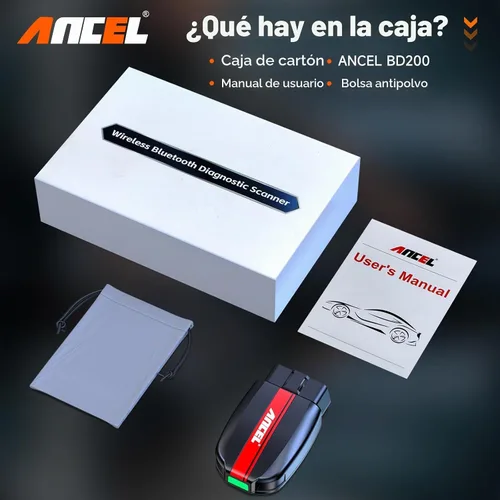 Vista 9 de ANCEL Escáner BD200 OBD2 Bluetooth - Lector de código y herramientas de escaneo de diagnóstico del motor con prueba de batería de automóvil
