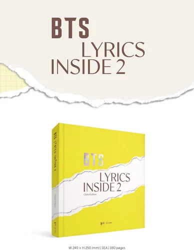 Vista 2 de Letras de BTS INSIDE 2 – Mercancía oficial de BTS, 10 amadas canciones de BTS interpretaciones completas