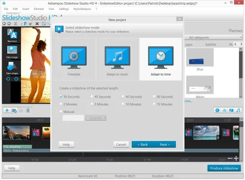 Vista 4 de Slideshow Studio for Windows 11, 10, 8.1, 7 - Turn your wedding, birthday and vacation photos into beautiful videos with music, transitions and