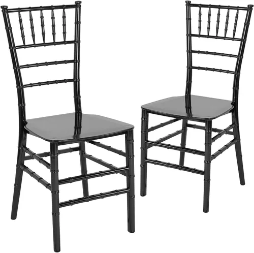 Vista 10 de Flash Furniture Silla Chiavari apilable de resina de caoba serie HERCULES