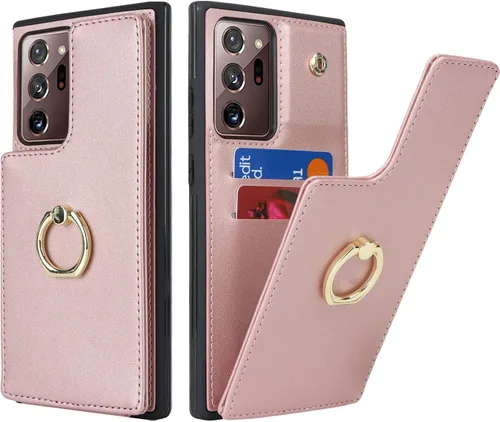 Vista 17 de Lipvina Funda para Samsung Galaxy A03s con tarjetero, Galaxy A03s Funda tipo cartera para mujer, tarjetero de crédito, soporte de anillo, fundas