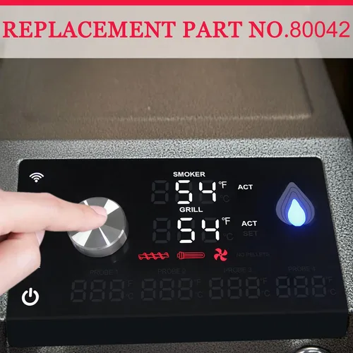 Vista 5 de Repuesto 80042 WiFi PID digital PID piezas para PB2180LK, compatible con Pit Boss Lockhart Platinum Pellet/Smoker Combo Grill, viene con función