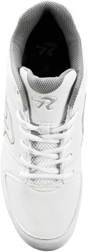 Vista 3 de Ringor Women's Flite Metal Spike Softball Cleats White & Silver