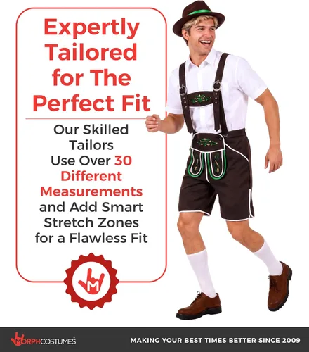Vista 4 de fun shack Lederhosen Hombres, Traje Bávaro, Trajes de Oktoberfest Hombres
