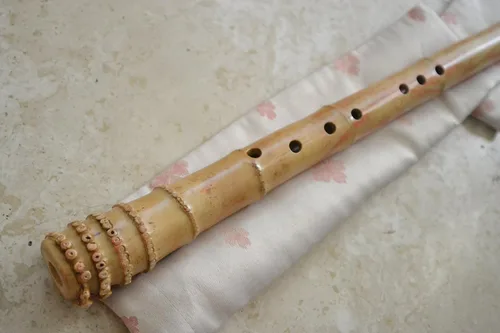 Vista 4 de Flauta de bambú de 8 agujeros Shakuhachi Dongxiao C/F Key Zen Instrumento