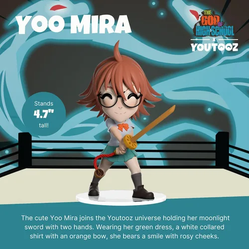 Vista 2 de Youtooz Yoo Mira - Figura de anime de The God of Highschool, figura de vinilo Yoo Mira de 4.7 pulgadas, colección Youtooz El Dios de la escuela