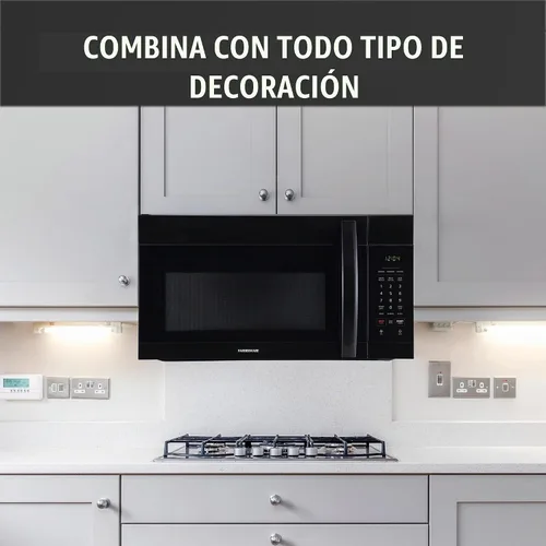 Vista 2 de Farberware Horno microondas sobre la gama, 1.7 pies cúbicos, 1000 W, sensor de cocción, recalentamiento automático, cocción multietapa, función