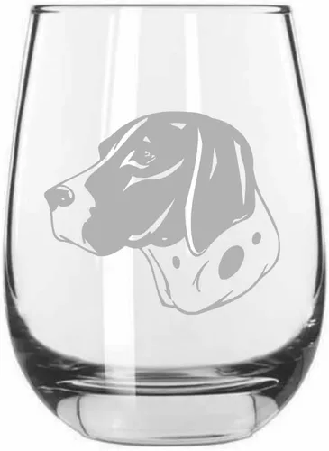 Vista 45 de Shar Pei (chino) - Vaso de vino sin tallo grabado para perro, 15.25 onzas