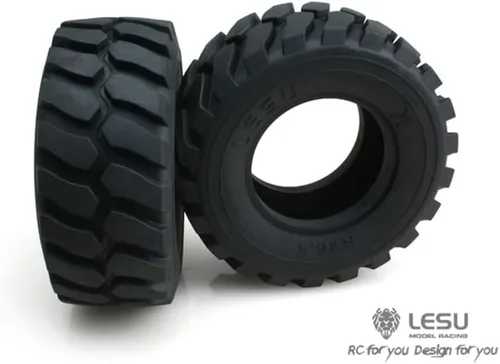 Vista 2 de LESU Neumáticos de rueda de goma 110MM Diámetro 45MM Altura para 1/15 RC Loader DIY Modelo de coche