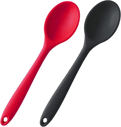 Vista 7 de Cuchara de madera para cocinar, cucharón de mango largo, juego de utensilios para remover sopa 3, cuchara de mezcla de cocina hecha a mano