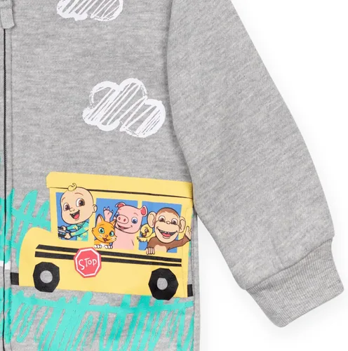 Vista 6 de CoComelon JJ - Sudadera con capucha de forro polar con cremallera y chip de sonido iTalk