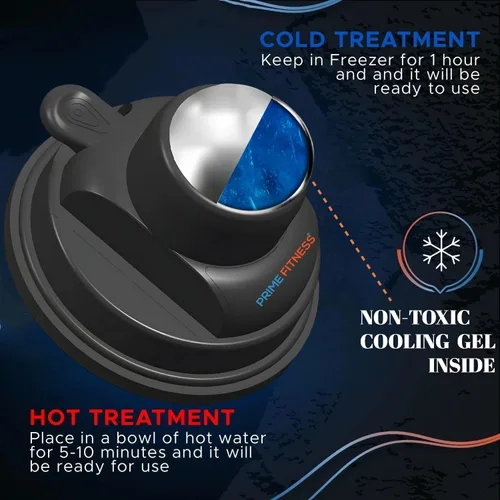 Vista 5 de PRIME Fitness Bola de masaje montada en la pared Terapia de frío Masajeador de espalda Cryo Stick Alivia el dolor muscular (masajeador 360)