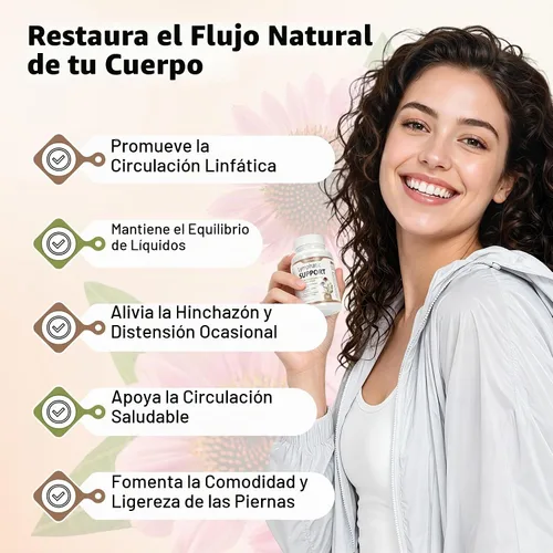 Vista 2 de Suplemento de drenaje linfático con NAC, 60 cápsulas