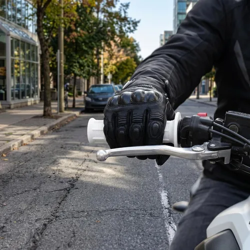 Vista 4 de Empuñaduras de motocicleta, agarre de silicona antideslizante para manillar, par de 7/8 pulgadas para ciclistas, viajeros, viajes, condiciones
