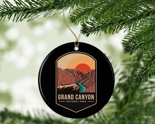 Vista 2 de Adorno del Parque Nacional del Gran Cañón – Regalo del Parque Nacional del Gran Cañón – Adorno de Navidad del Gran Cañón – Decoración del Parque