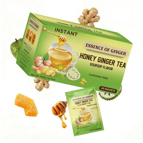 Vista 14 de Life Plus Style Gourmet Essence of Ginger Honey Ginger Canela, té de hierbas 20 paquetes de té instantáneo en polvo, sin cafeína, mezcla de canela
