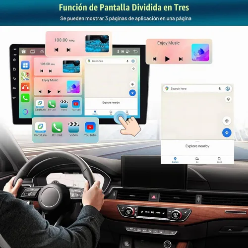 Vista 6 de [8-Core 4+64GB] Estéreo de radio de coche de doble DIN Android 13
