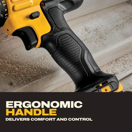 Vista 6 de DEWALT Juego de Taladro Atornillador Inalámbrico de 20V Max, 2 Velocidades, Motor de Alto Rendimiento, Incluye 2 Baterías de Iones de Litio XR