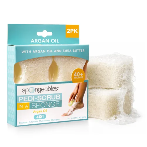Vista 25 de Spongeables Pedi Scrub Foot Exfoliating 20+ Wash Sponge