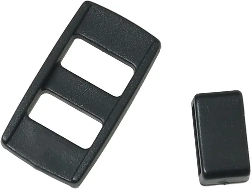 Vista 2 de MEETOOT 4PCS correa de cámara ajustar hebilla con soporte de plástico para correas de cámara Accesorios de equipaje, Negro