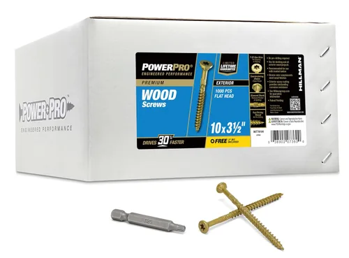 Vista 9 de Power Pro Tornillos de madera para exteriores de alta calidad, tornillos de cubierta multiusos #8 x 1-1/2 pulgadas para proyectos al aire libre